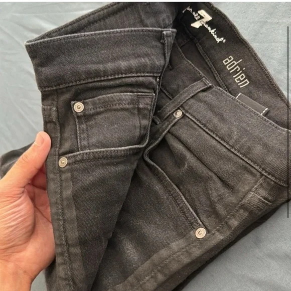 7 For All Mankind Adrien Black Jeans - Picture 2 of 5